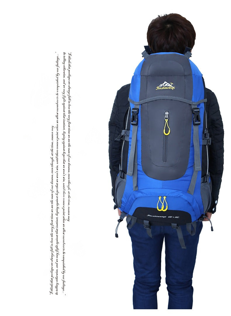 70L Wanderrucksack mit großem Fassungsvermögen – Wasserdichter Trekkingrucksack mit ergonomischem Tragesystem für Damen & Herren | 0621