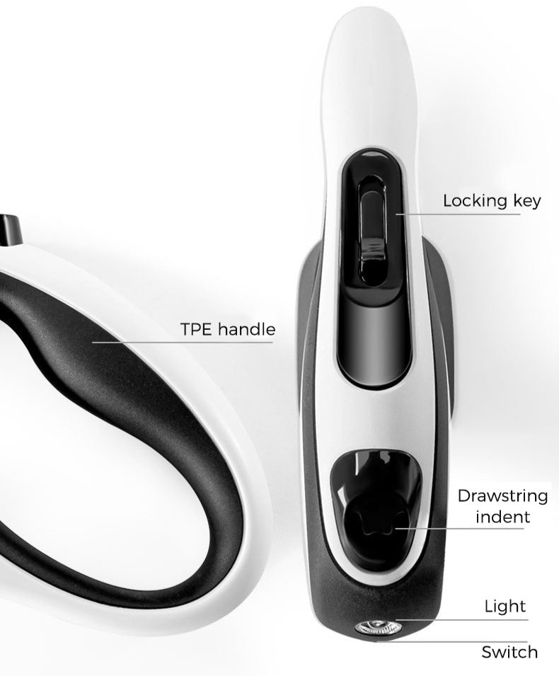 Hundeleine Haustierbedarf Luxus Einziehbare Anti-Rutsch Hundeleine für Spaziergänge mit LED-Licht | DL-058