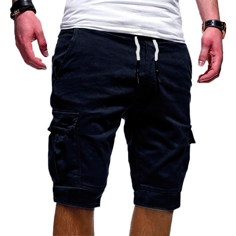 Herren Atmungsaktive Anti-Falten Chino Cargo Schnelltrocknende Shorts Mehrere Taschen Sommer Strandhose | ZK36