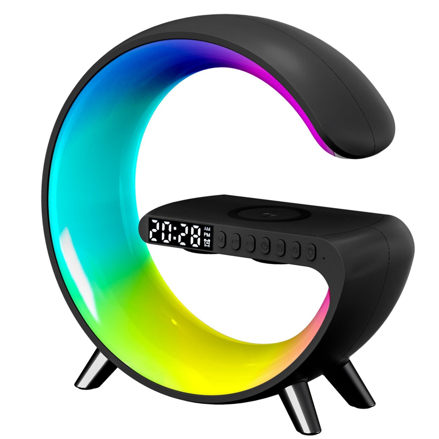 G-Speaker 15W Wireless Charger Wecker Bluetooth mit APP-Steuerung RGB Schreibtischlampe LED | 1001
