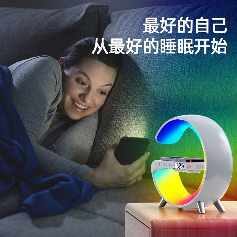 G-Speaker 15W Wireless Charger Wecker Bluetooth mit APP-Steuerung RGB Schreibtischlampe LED | 1001