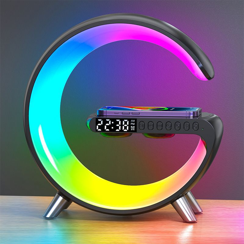 G-Speaker 15W Wireless Charger Wecker Bluetooth mit APP-Steuerung RGB Schreibtischlampe LED | 1001