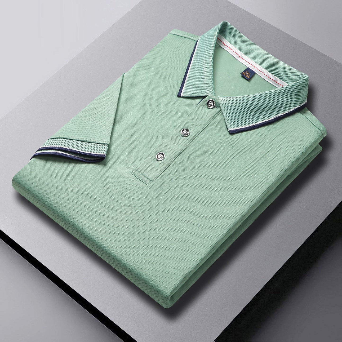 Herren-Golf-Poloshirt mit kurzen Ärmeln und Revers, schnelltrocknend und mit gesticktem Design | SG2316