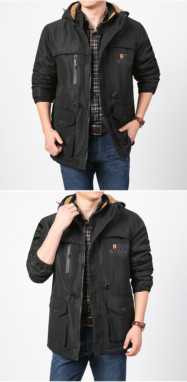 Winter Pufferjacke Plaid Baumwolle Militär Kampf Outdoor Taktischer Parka Mantel mit Kapuze | 086