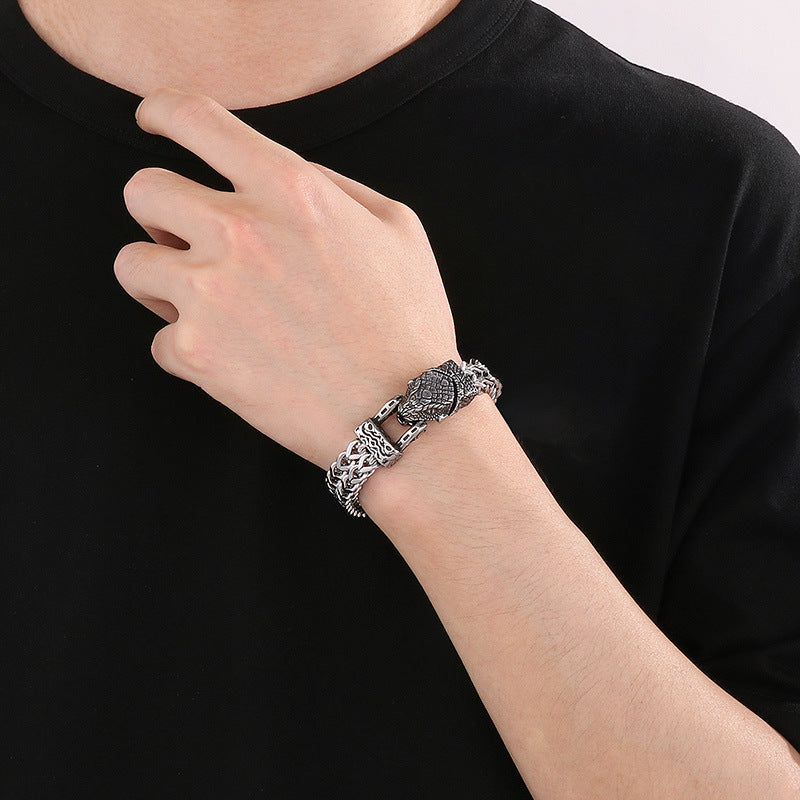 Herren Wikinger Tierarmband Wolf, Adler, Schlange Edelstahlarmband | KB179515-MZOZ