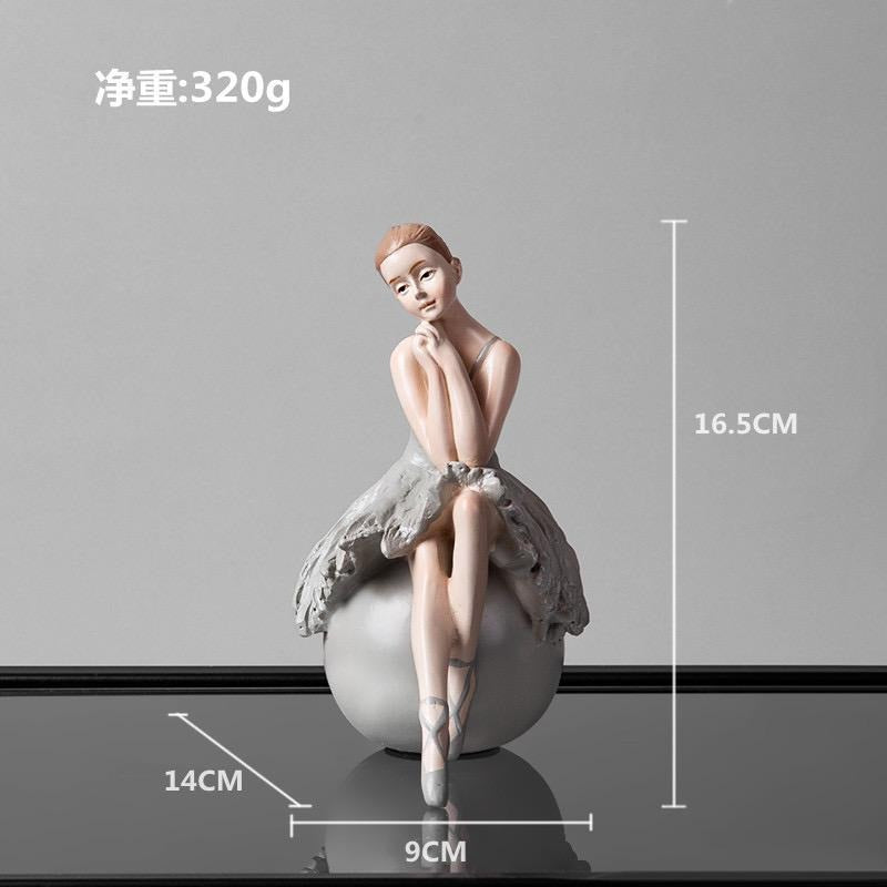 Moderne Ballettmädchen-Figur aus Kunstharz, elegante Skulptur für Heimdekoration und Geschenke | RRW2030