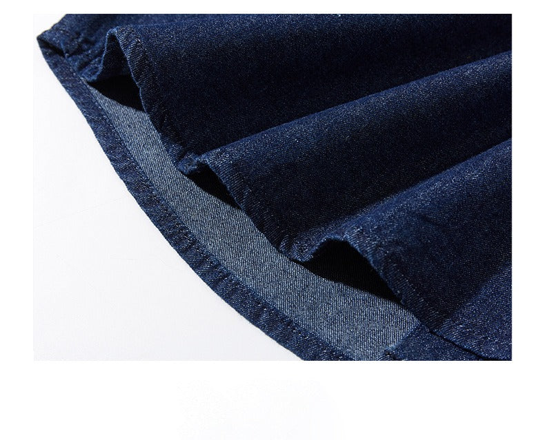 Herren Slim Fit Denim Langarmhemd Trendy Style Casual Arbeitsjacke Hemd | MT8003