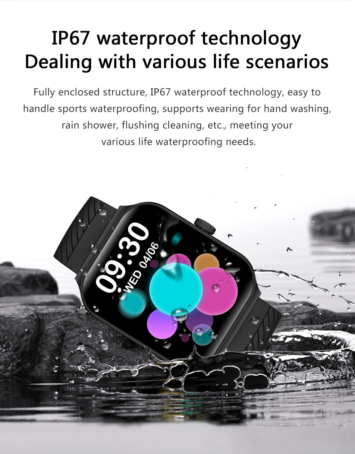 Smartwatch-Armband mit Bluetooth-Anruf, Gesundheitsüberwachung und Sport-Tracker für Männer und Frauen | Z88