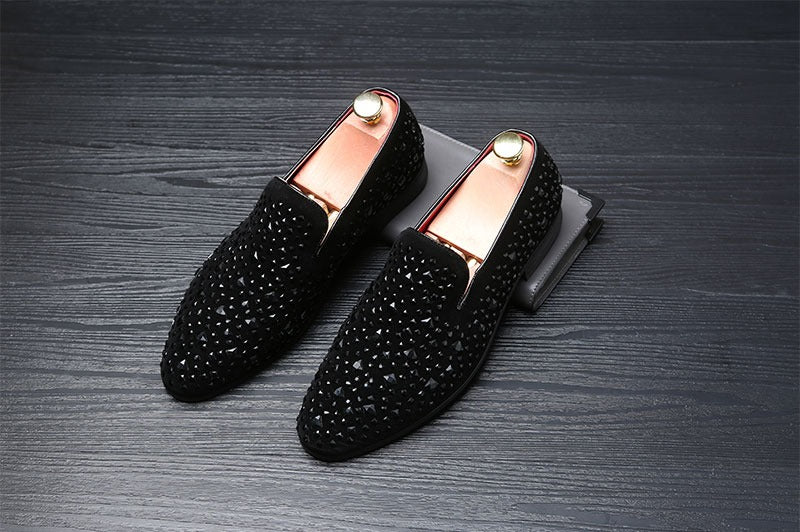 Herren Diamond Wingtip Loafers Casual Hochzeitsschuhe | A2362