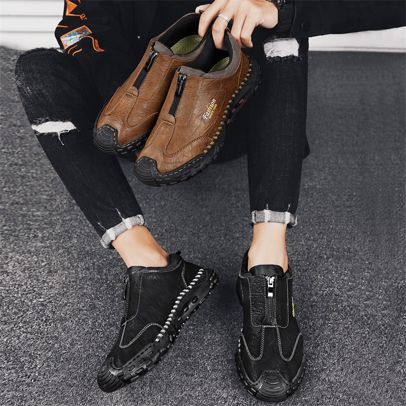Fahrschuhe Lässige flache Loafer mit handgefertigten Nähten Lässige Wanderschuhe | 9511