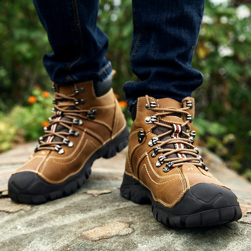 Herren Stiefeletten Wasserdicht Anti-Rutsch Trekking Outdoor Jagd Wandern Schneeschuhe | T8010