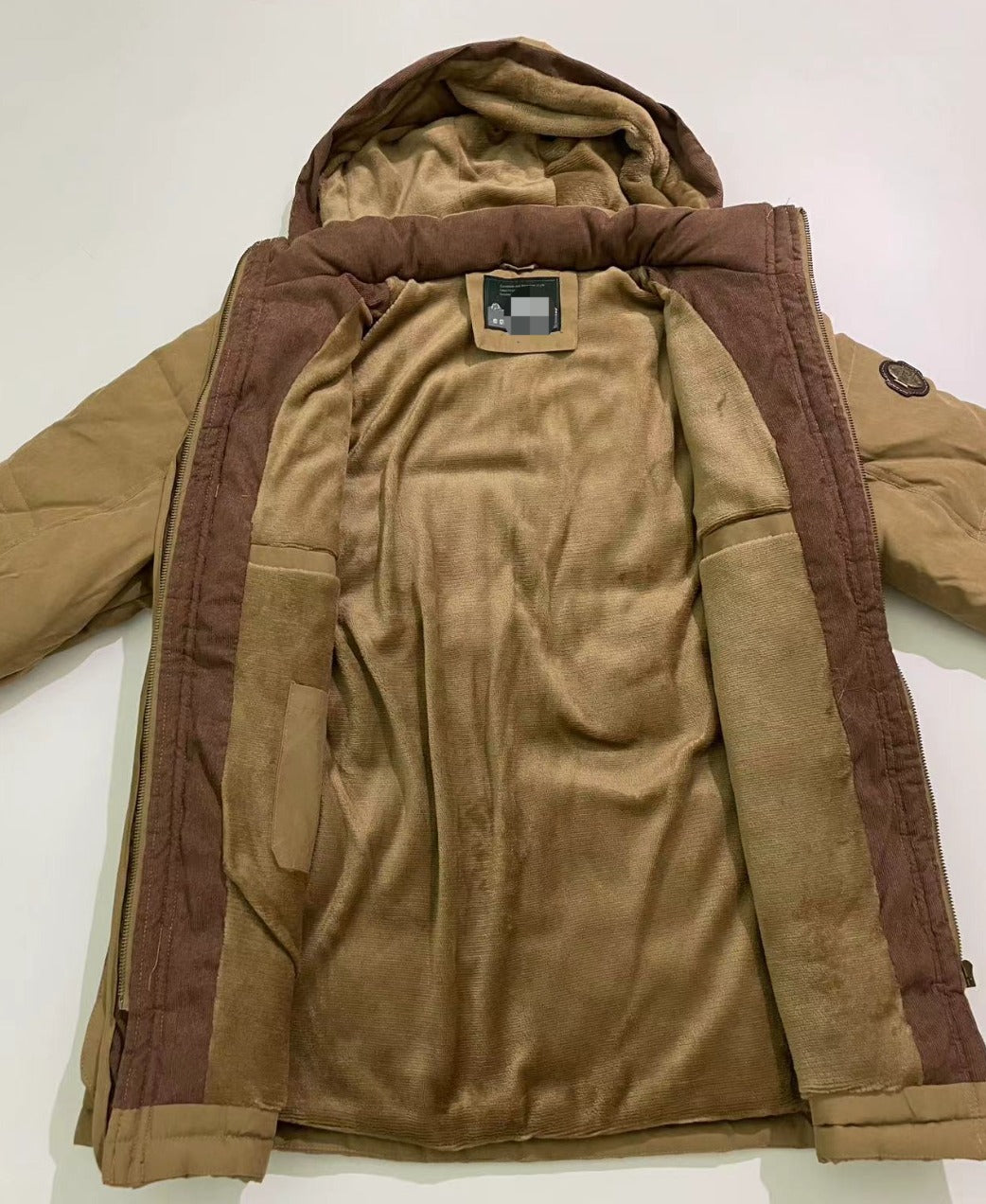 Neue Winterjacke mit dicker, warmer Wattierung aus Baumwolle, Windjacke mit Kapuze, Parka, Übergröße | 13029