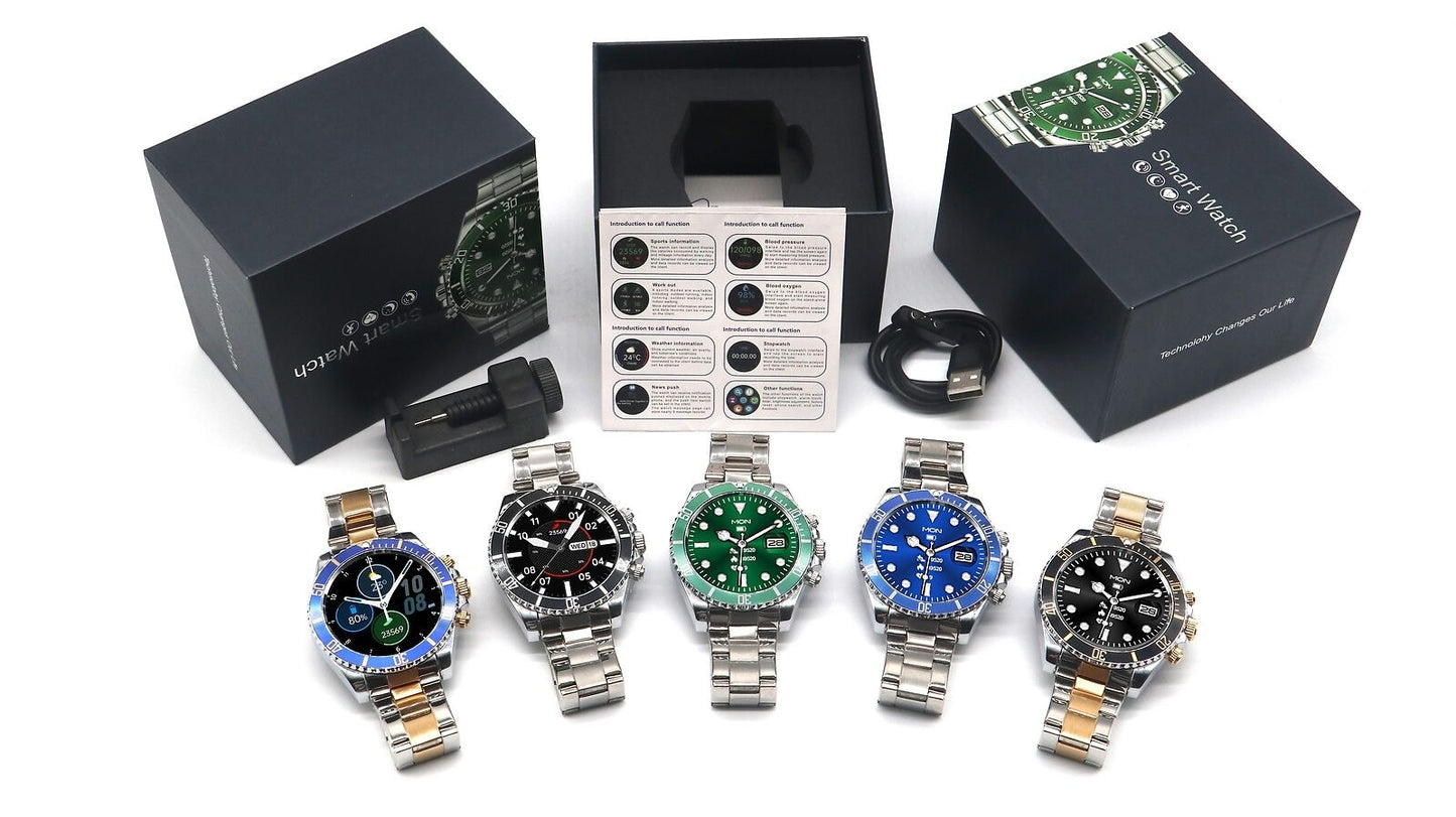 Herrenuhr Stahlarmband BT Call Smart Watch Rolex Style Business Sports Smart Watch | AW-12
