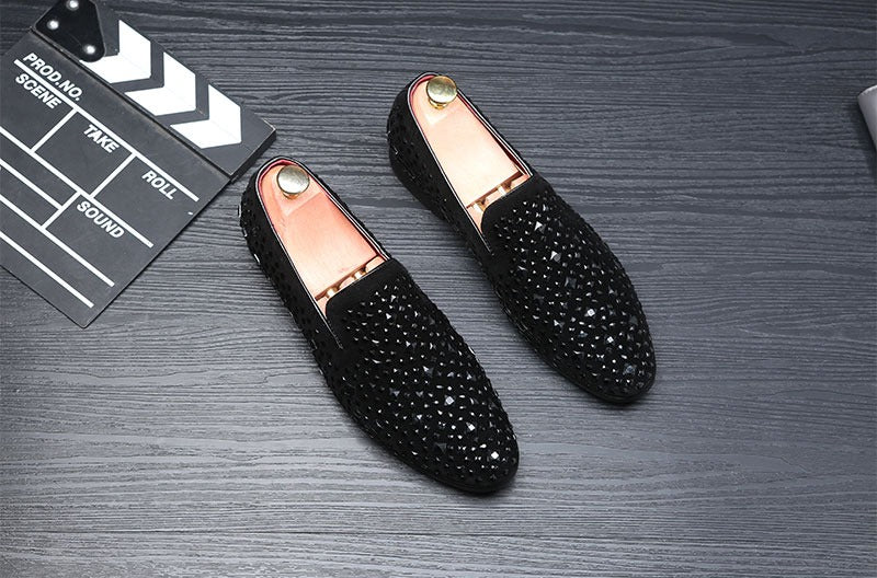 Herren Diamond Wingtip Loafers Casual Hochzeitsschuhe | A2362
