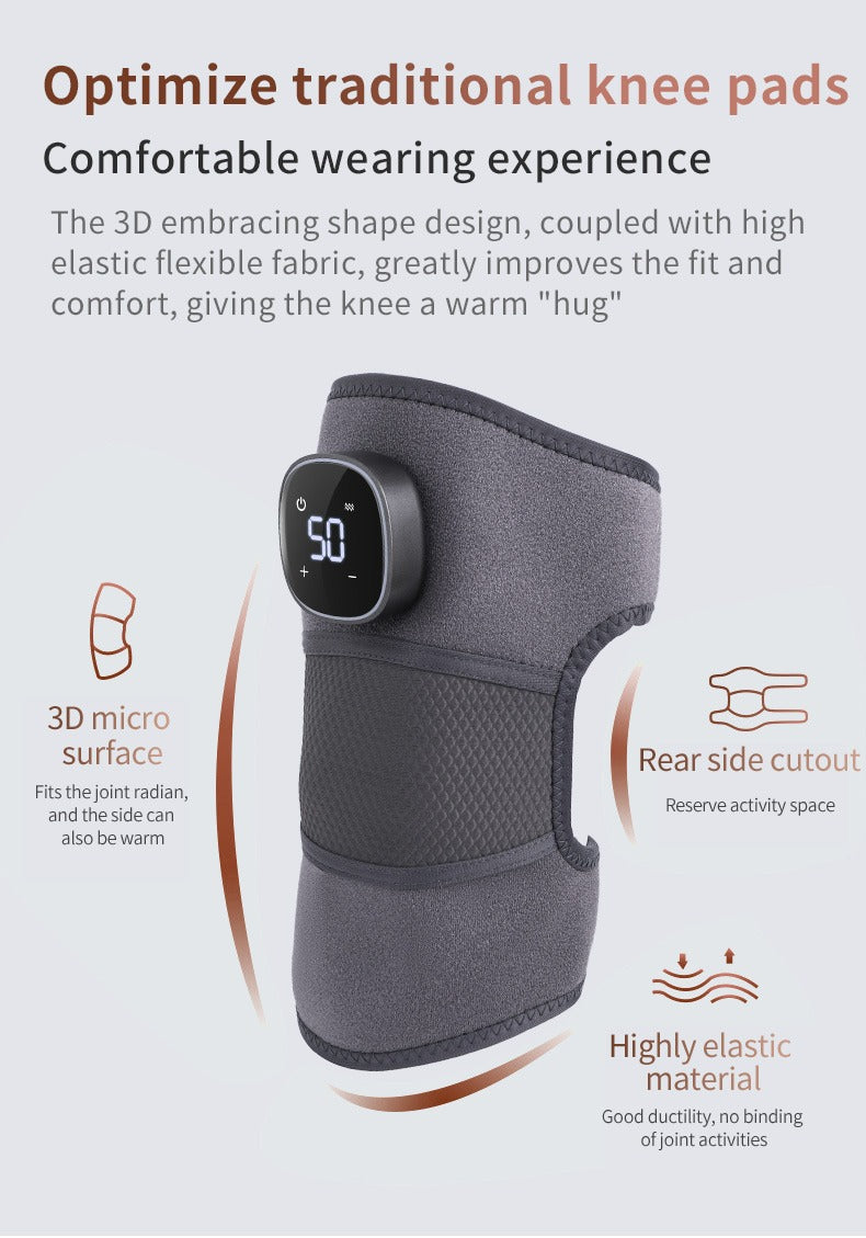 Beheizte Kniebandage, kabelloses Kniemassagegerät mit Wärme und Vibration zur Schmerzlinderung bei Arthritis, Bein- und Kniemassagegerät | YC-906B