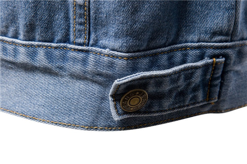 Herren Winter Langarm Baumwolljacke Lässige Jeansjacke in Übergröße | jk609