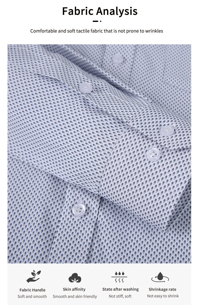 Herrenhemden Langarm Elastisch Falten Formelle Business Camisas Shirts | A7