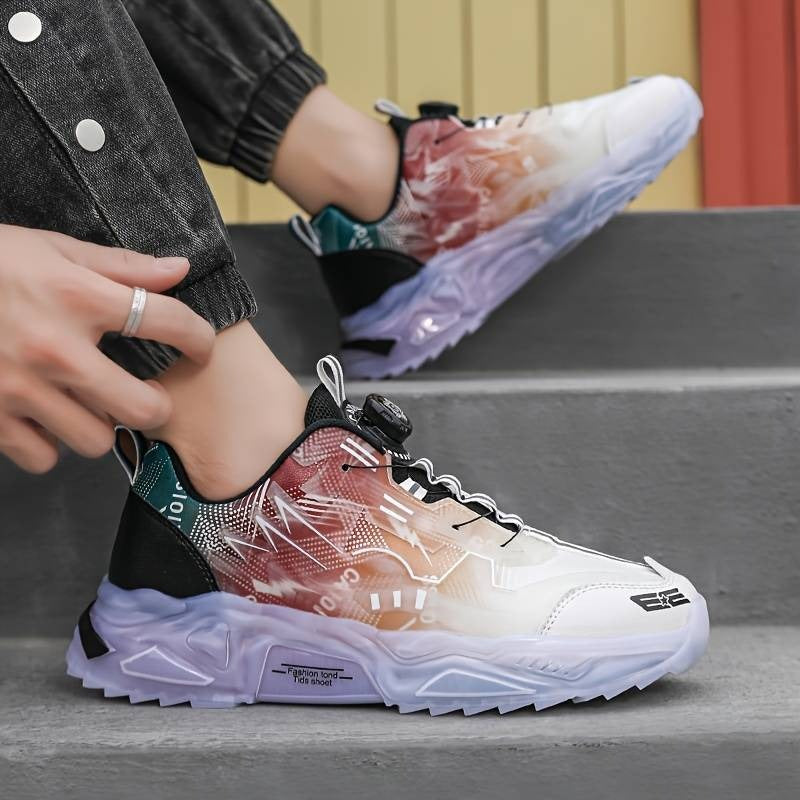 Leichte Herren-Outdoor-Wanderschuhe aus Mesh mit drehbarer Schnalle, bequeme, rutschfeste Schnürschuhe | 6608