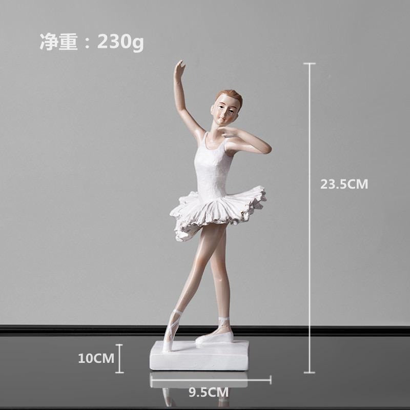 Moderne Ballettmädchen-Figur aus Kunstharz, elegante Skulptur für Heimdekoration und Geschenke | RRW2030