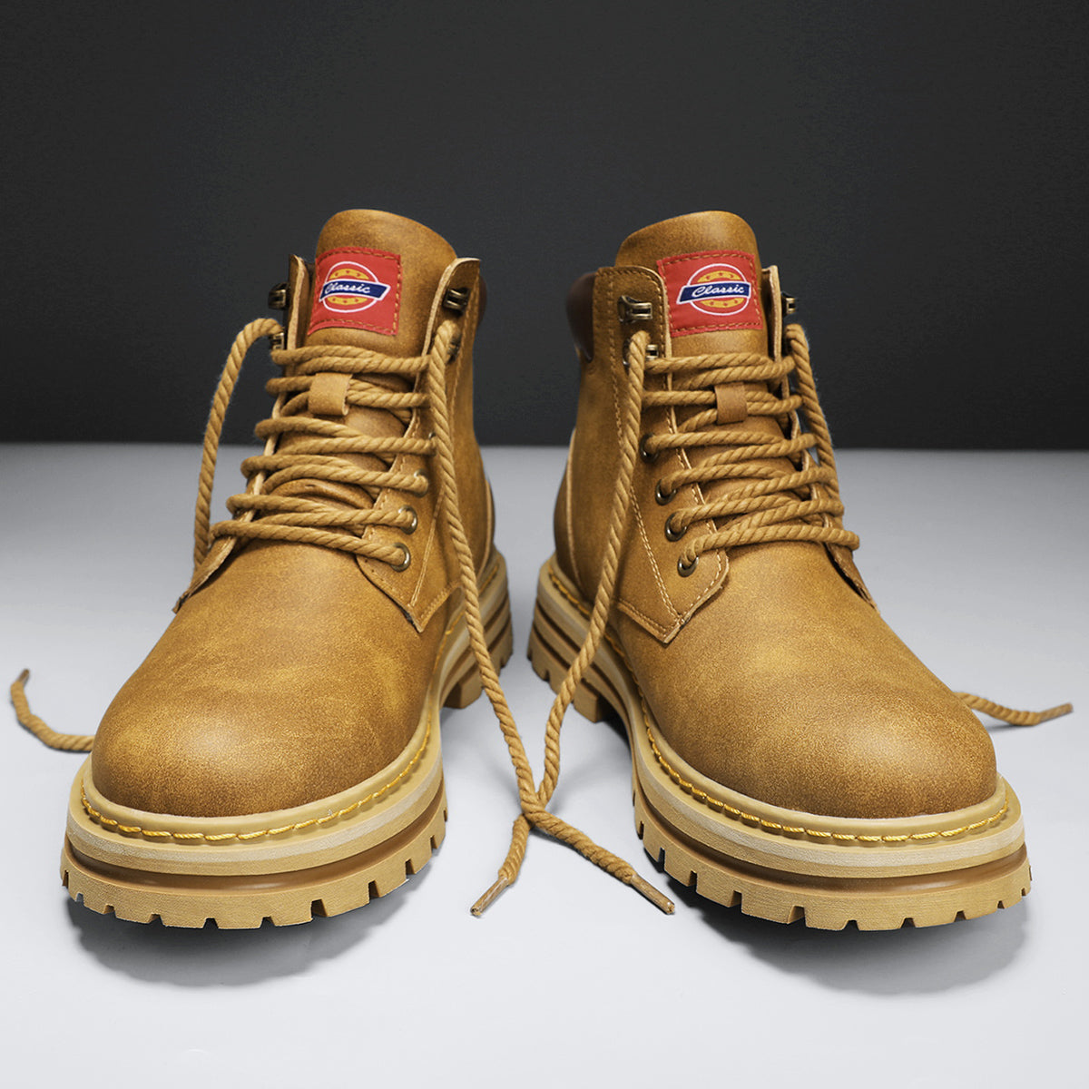 Herren-Lederstiefel im britischen Stil, High-Top-Arbeitskleidung, Freizeitschuhe | 6005
