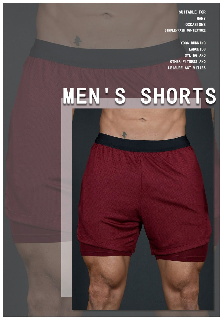 Atmungsaktive, schnell trocknende Basketball-Shorts für Herren, hochelastisch, Trainingsshorts mit Innentaschen, Turnshorts | DK45
