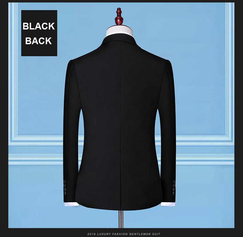 3-teiliger Slim Fit-Anzug für Herren in luxuriöser Qualität fürs Büro, Hochzeit, formelle Kleidung, Bräutigam, Business-Jacke, Weste und Hose | AD3006