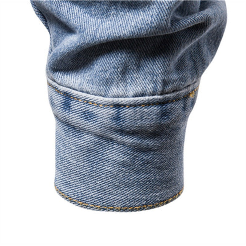 Herren Winter Langarm Baumwolljacke Lässige Jeansjacke in Übergröße | jk609