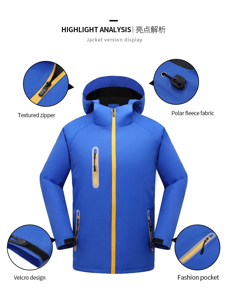 Dicke Winterjacken für Herren, Fleece-Innenseite, Übergröße, Outdoor-Winter-Premiumjacke | TS905