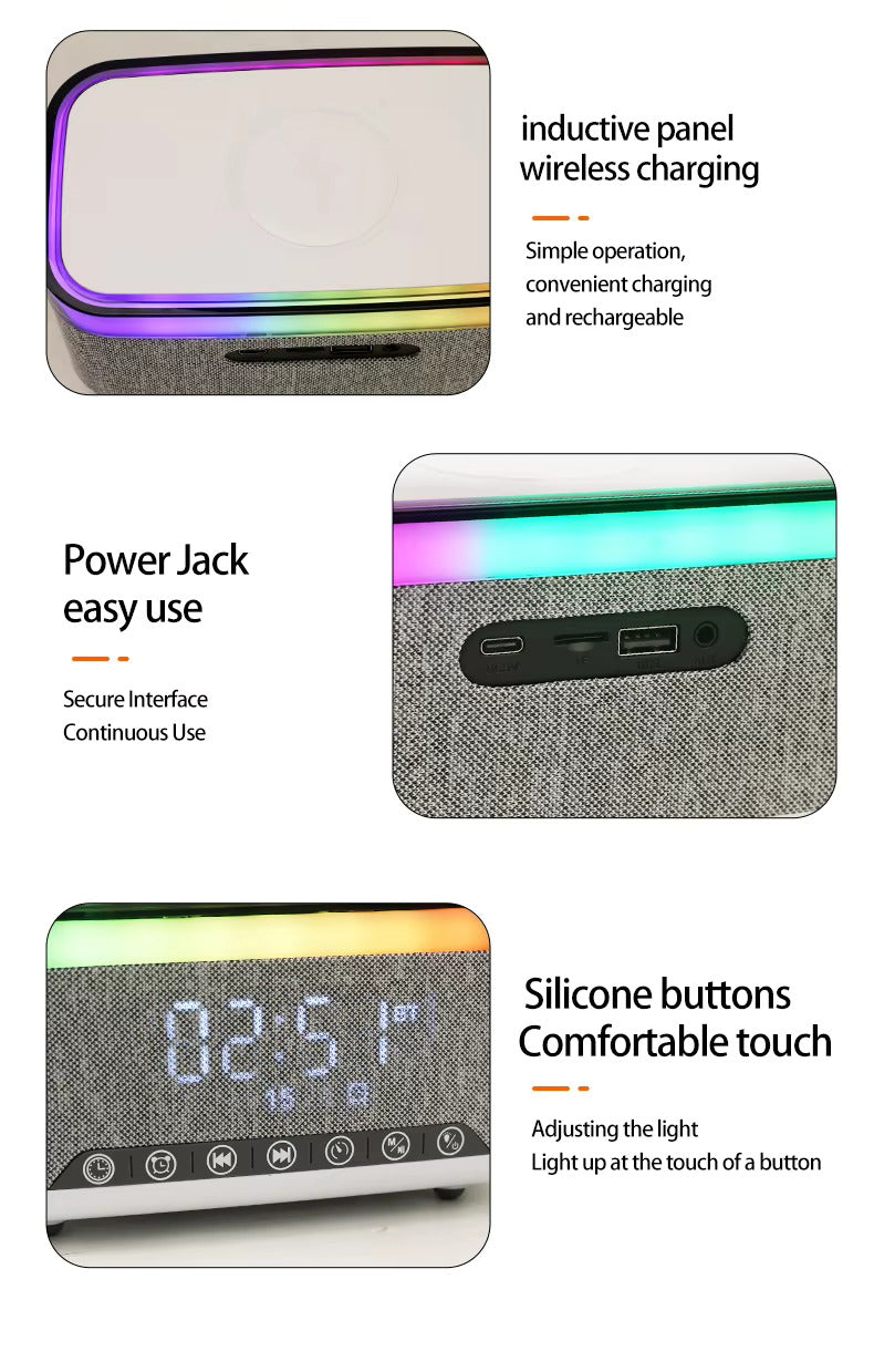 6-in-1-Radiowecker mit kabelloser Ladestation, Bluetooth-Audio und mehr | S01