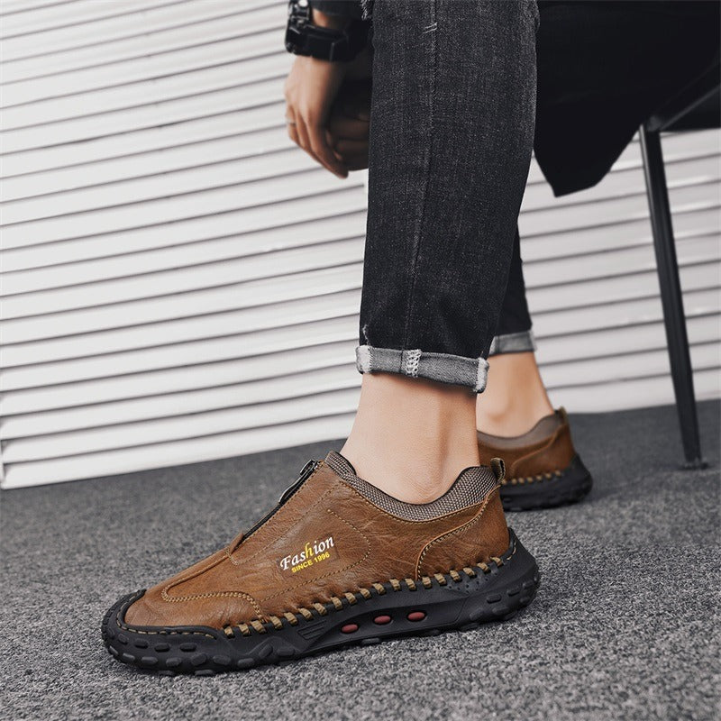 Fahrschuhe Lässige flache Loafer mit handgefertigten Nähten Lässige Wanderschuhe | 9511