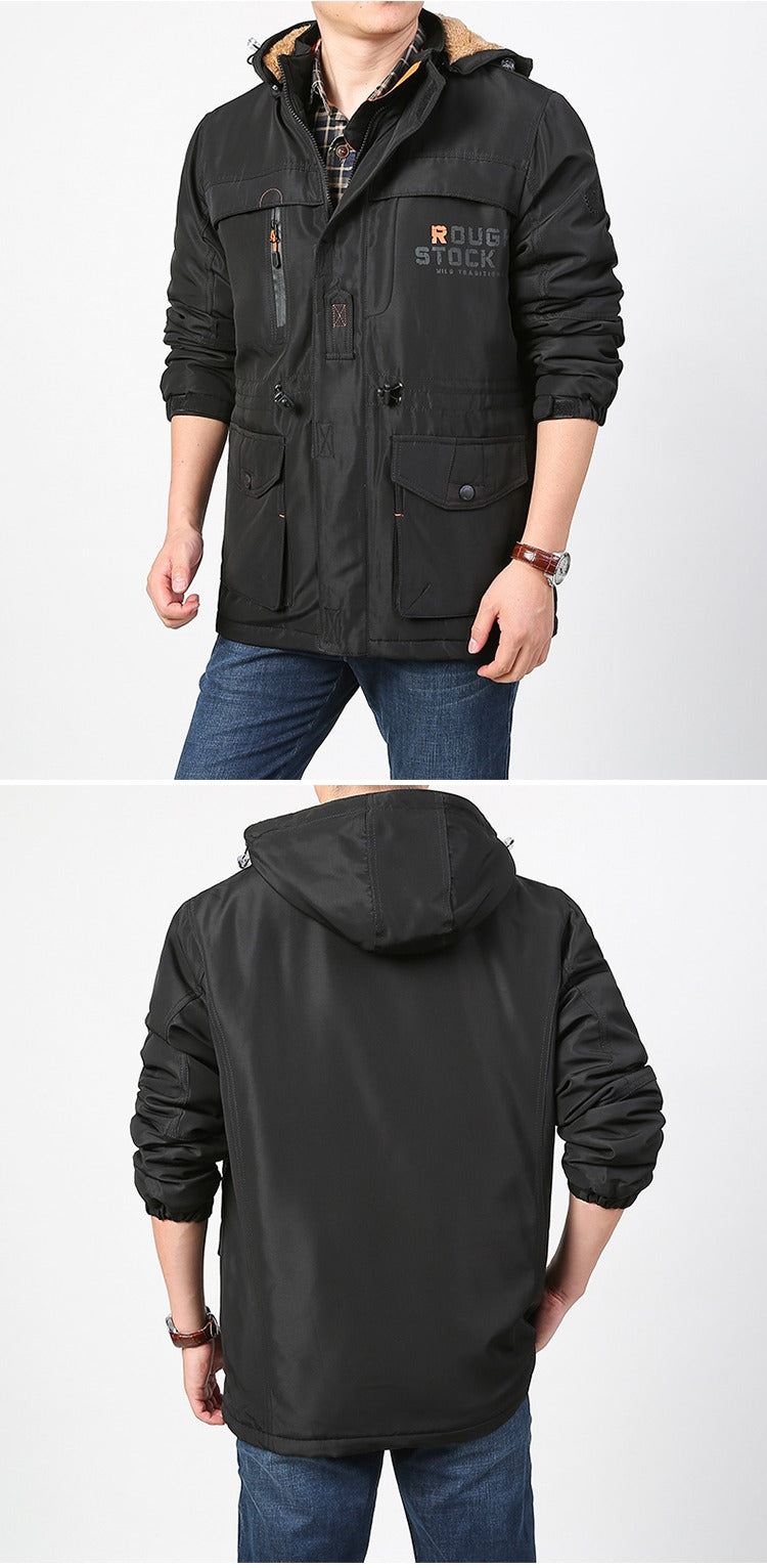 Winter Pufferjacke Plaid Baumwolle Militär Kampf Outdoor Taktischer Parka Mantel mit Kapuze | 086