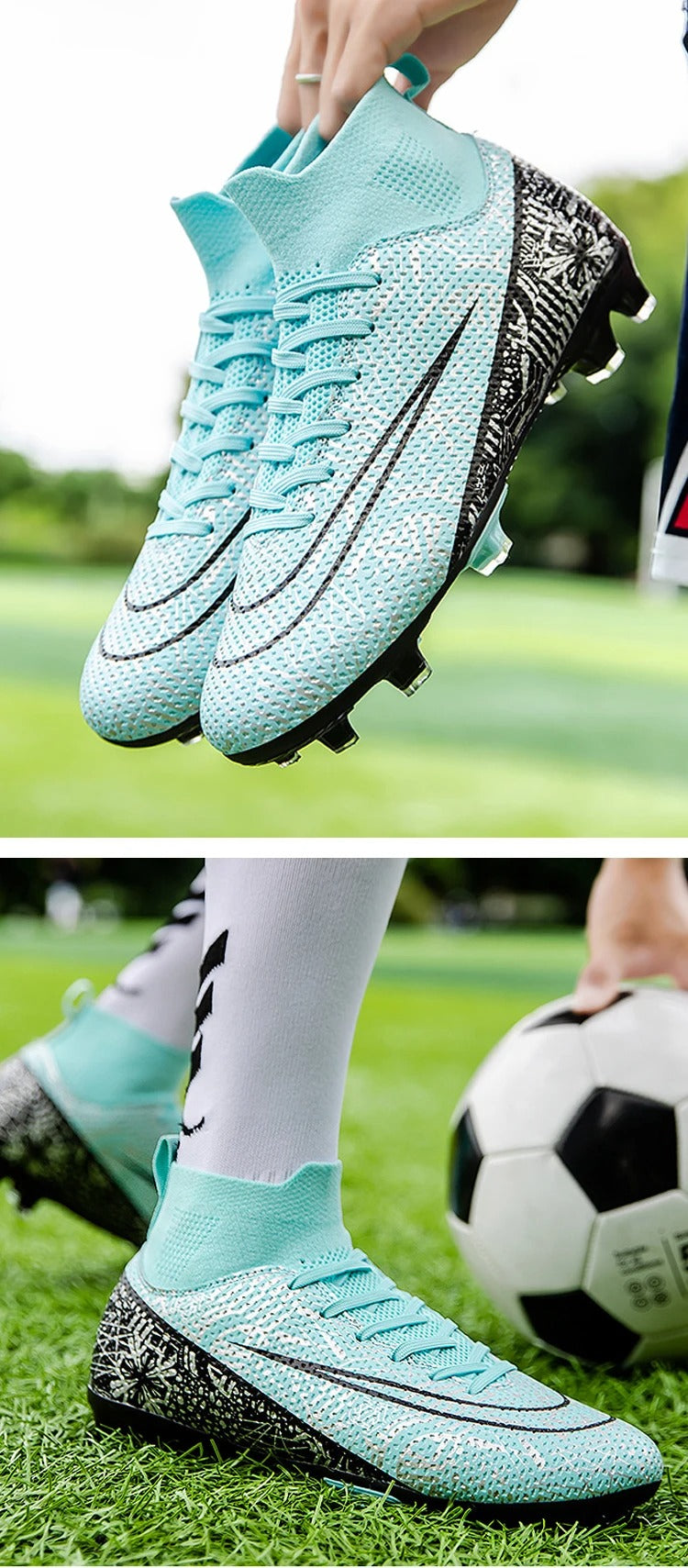 Fußballschuhe Professionelle atmungsaktive High-Top-Fußballschuhe | 23152