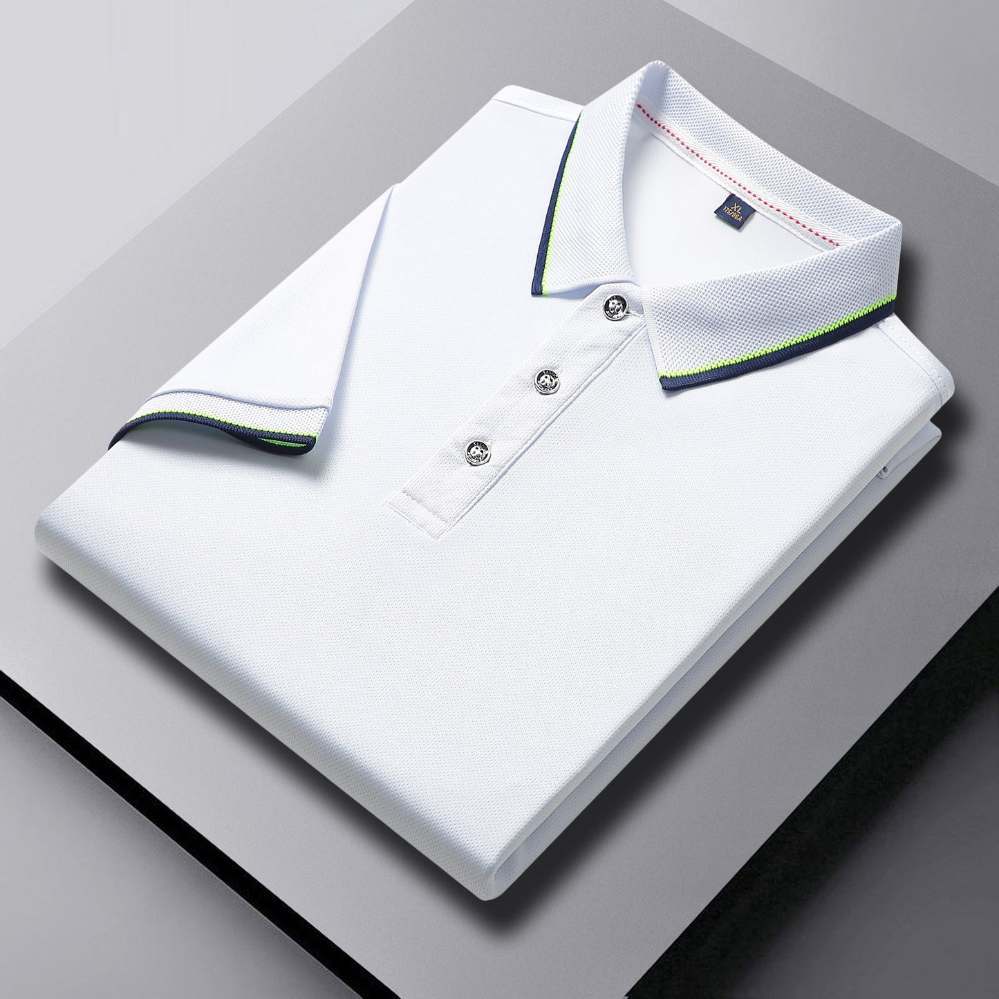 Herren-Golf-Poloshirt mit kurzen Ärmeln und Revers, schnelltrocknend und mit gesticktem Design | SG2316