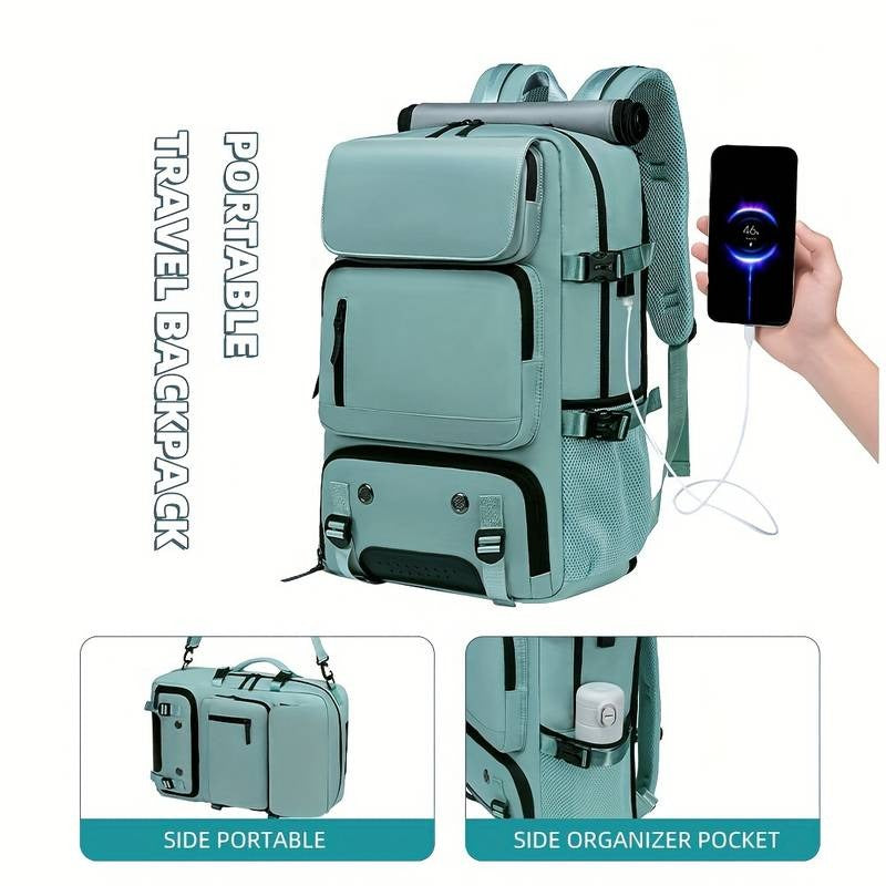 Professioneller Rucksack Geräumiger Reiserucksack Schuhfach Wasserabweisend Outdoor Wander- und Campingtasche Mehrere Taschen & Gepolsterte Schultergurte | 7798
