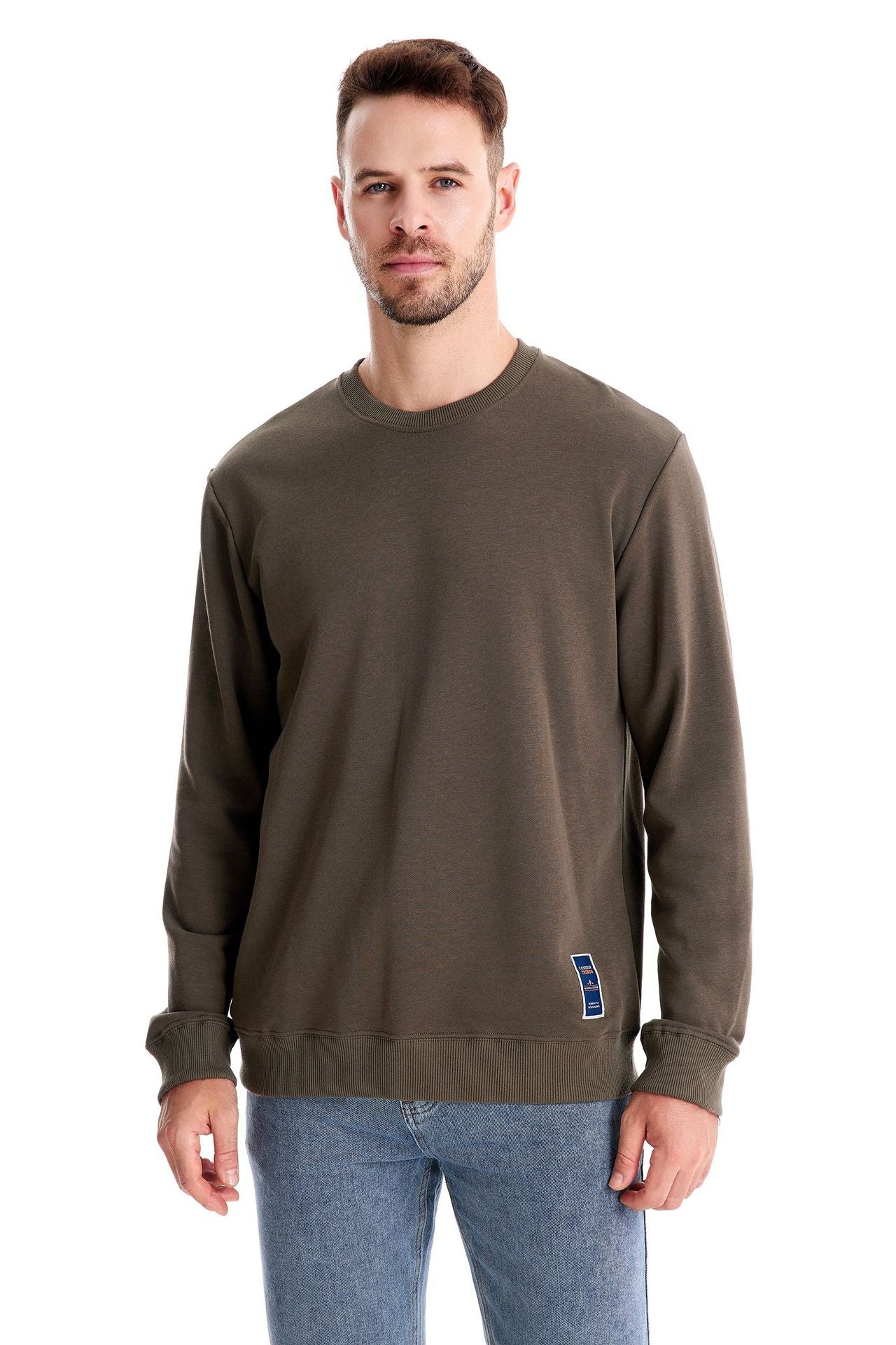 Winterdicker Pullover mit Rundhalsausschnitt, einfarbig, langärmelig, warm, schmaler Pullover | HD156