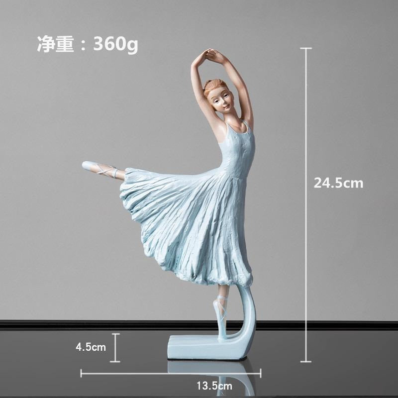Moderne Ballettmädchen-Figur aus Kunstharz, elegante Skulptur für Heimdekoration und Geschenke | RRW2030