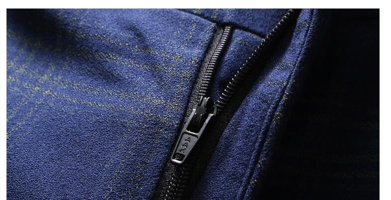 Dreiteiliger Herrenanzug mit Karomuster, Slim Fit, zweireihig, kariert, Jacke, Weste, Hose | 6027