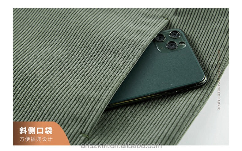 Herrenjacke Slim-Fit Mantel Cord Mode Lässige Bomberjacken für Männer | XX-1807