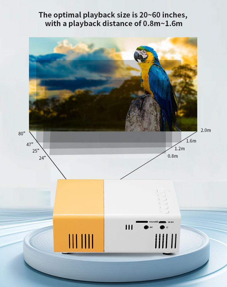 Mini-Projektor Kompaktes HD-Heimkino- und Multimediagerät | YG300