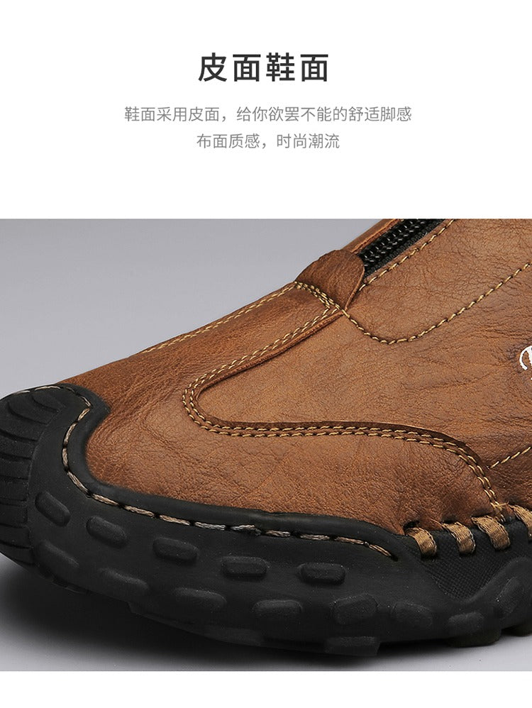 Fahrschuhe Lässige flache Loafer mit handgefertigten Nähten Lässige Wanderschuhe | 9511