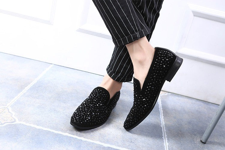 Herren Diamond Wingtip Loafers Casual Hochzeitsschuhe | A2362