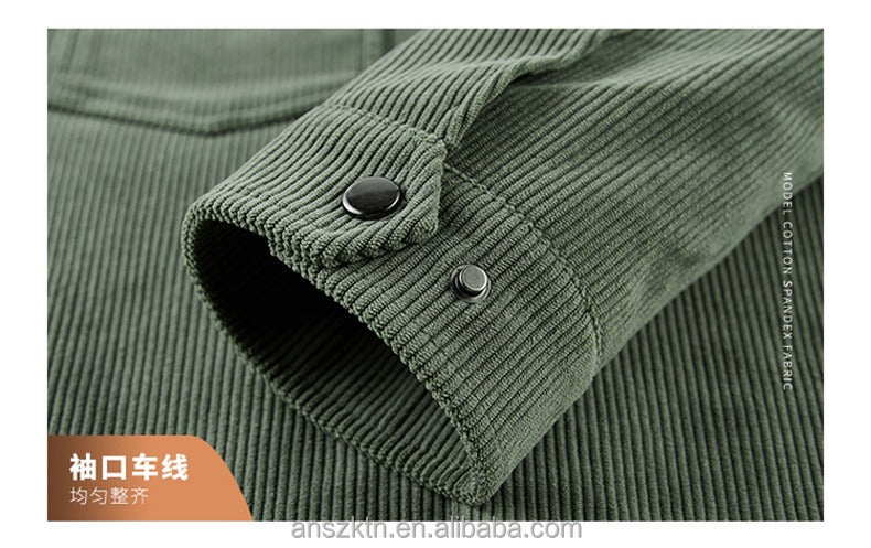 Herrenjacke Slim-Fit Mantel Cord Mode Lässige Bomberjacken für Männer | XX-1807