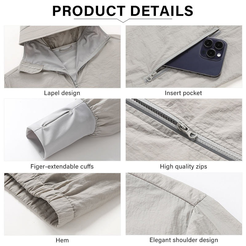 Smart Cooling Tragbare Sonnenschutzkleidung Sommer-Ventilatoranzug Klimaanlagen-Ventilatorjacke | 2362