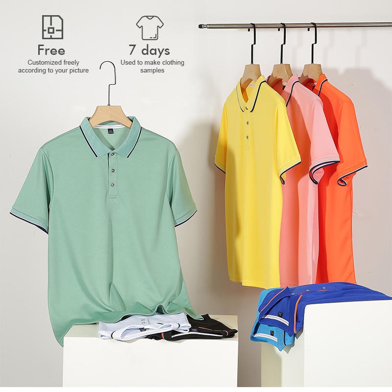 Herren-Golf-Poloshirt mit kurzen Ärmeln und Revers, schnelltrocknend und mit gesticktem Design | SG2316