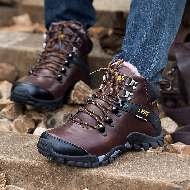 Herren Desert Leder Wanderstiefel Wasserdicht Geeignet Sicherheit Robuste Desert Boots | 999