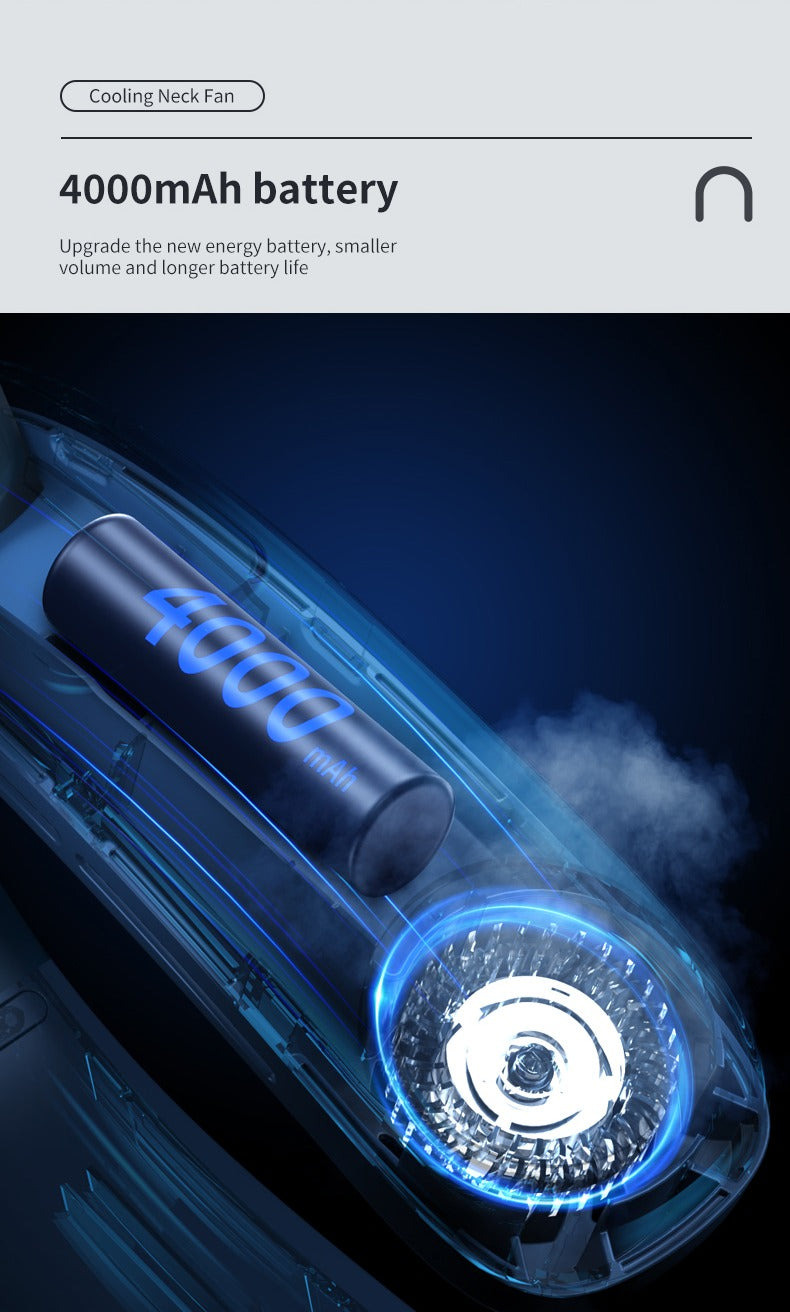 Intelligente Digitalanzeige Sommer-Nackenventilator USB-Handheld Leise Multifunktionale Mini-Klimaanlage ohne Flügel | WY-F21