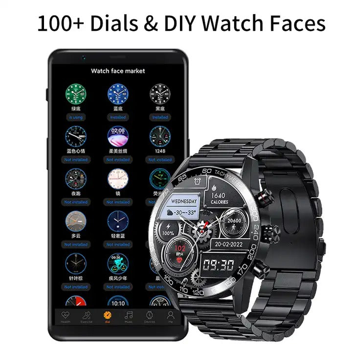 Herren-Smartwatch mit AMOLED-HD-Bildschirm und Bluetooth-Anruffunktion | BW0408