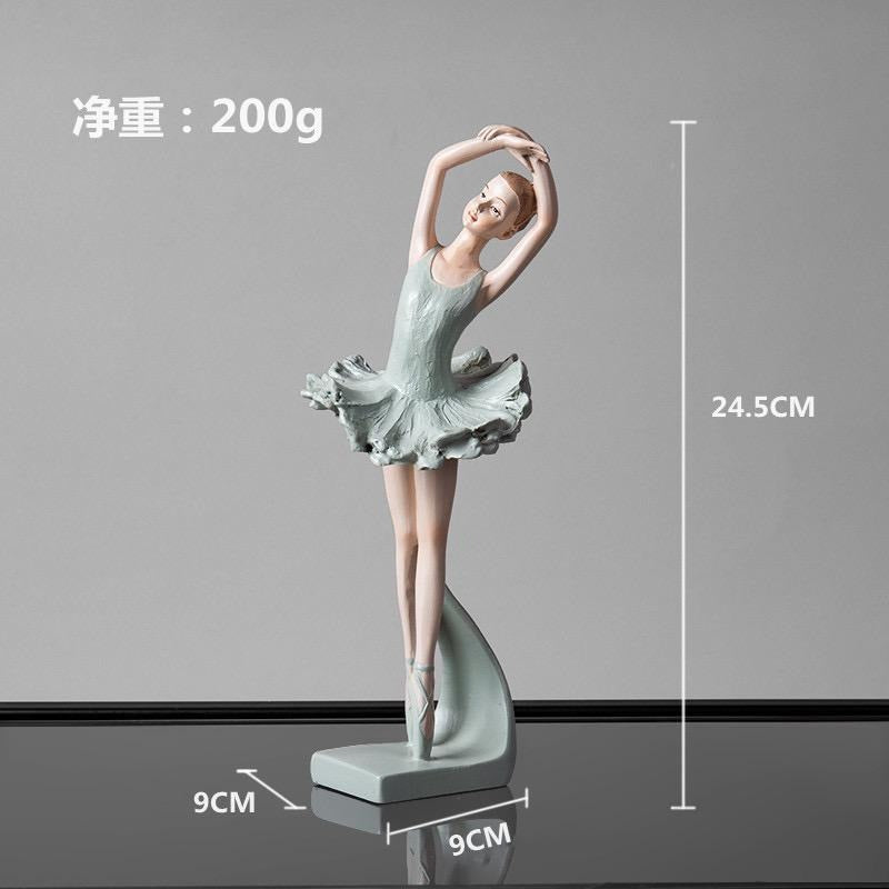 Moderne Ballettmädchen-Figur aus Kunstharz, elegante Skulptur für Heimdekoration und Geschenke | RRW2030