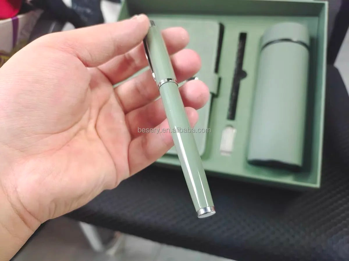 Premium A5 Notizbuch Geschenkset mit Stift USB-Stick & Thermobecher Geschenkset | 11111