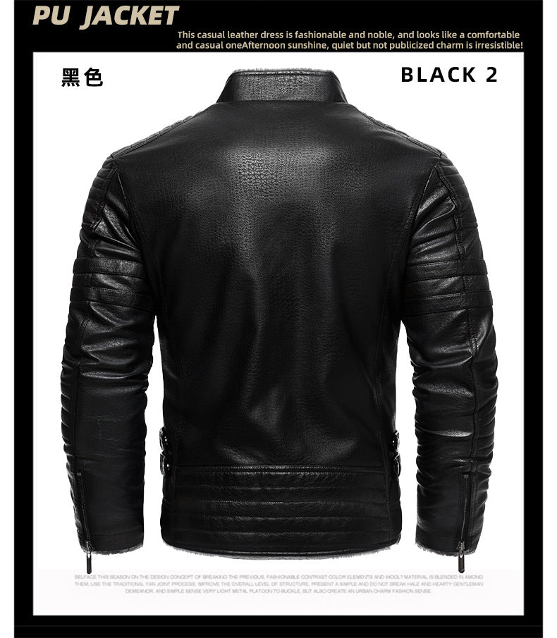 Winterlederjacke aus Europa und den USA, verdicktes Kunstpelz, Plüsch, Wärme, Retro-Simulation, Lederstrukturjacke | KH-209